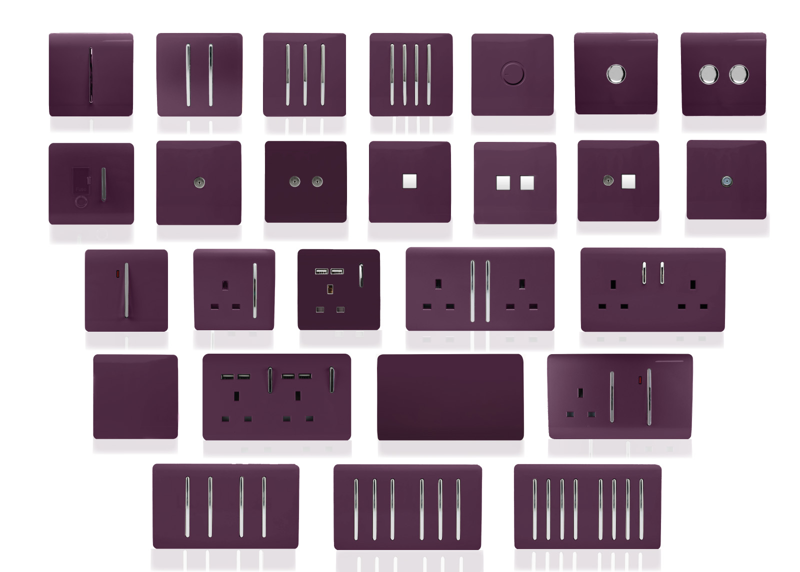 Plum Wiring Accessories Trendi Decorative Screwless